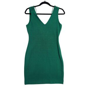 Zara Trafaluc Body Con Sheath Dress Womens M Green Party Date Event Club Holiday